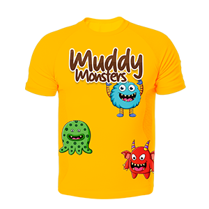 Mucky Monster Split T-Shirt - Girls White / Pink