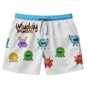 Mucky Monster Split T-Shirt - Boys White / Black